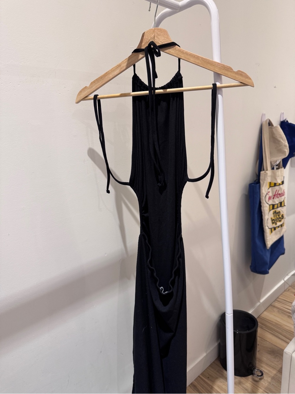 Women's Black Halter-Back Dress